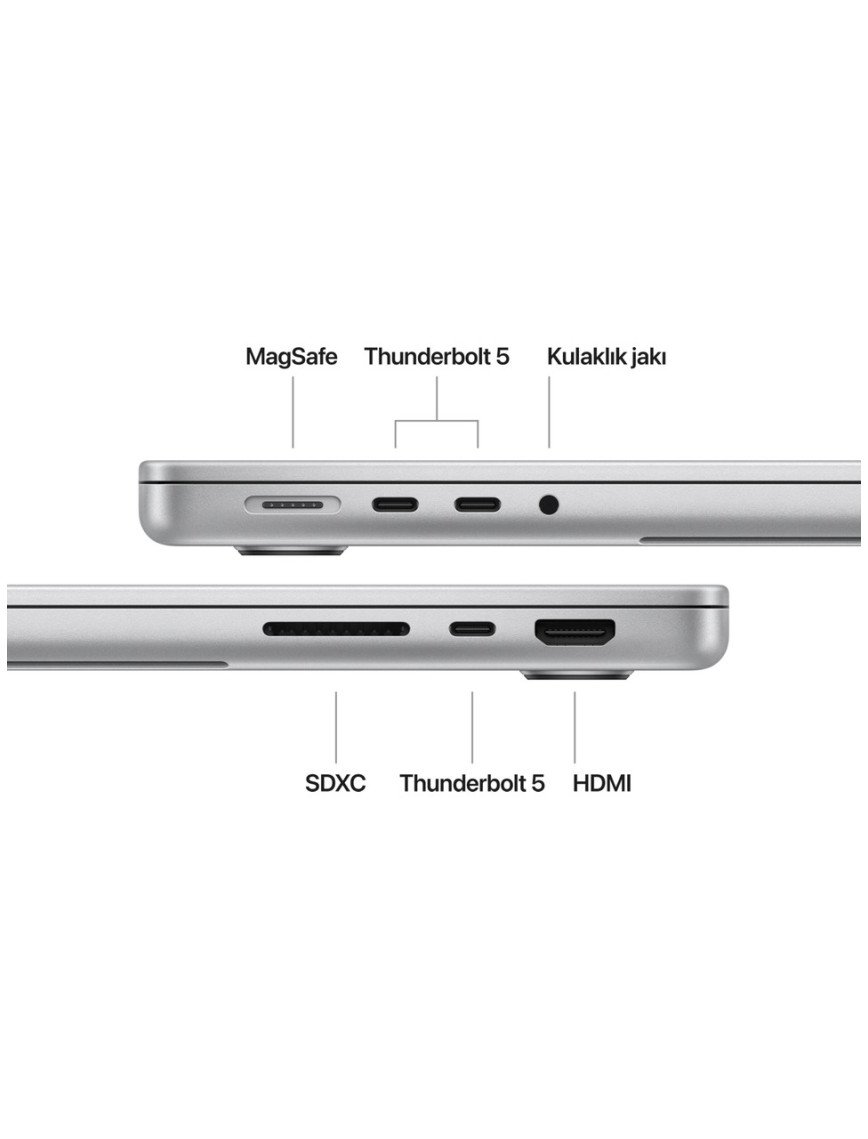 Apple MacBook Pro M4 Pro 24GB 1TB SSD macOS 14" Taşınabilir Bilgisayar Gümüş MX2F3TU/A