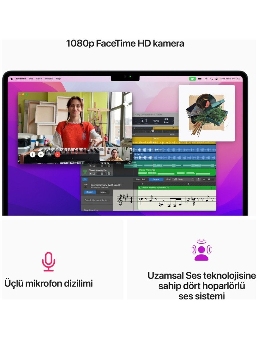 Apple MacBook Air M2 16GB 256GB SSD macOS 13" Taşınabilir Bilgisayar Gece Yarısı MC7X4TU/A