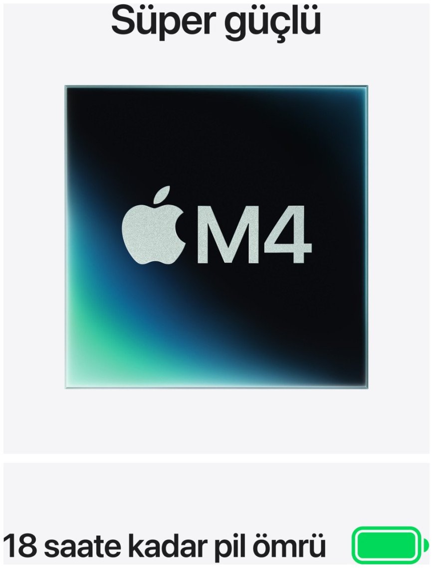 Apple MacBook Air M4 16GB 512GB SSD macOS 13" Taşınabilir Bilgisayar Gümüş MW0X3TU/A