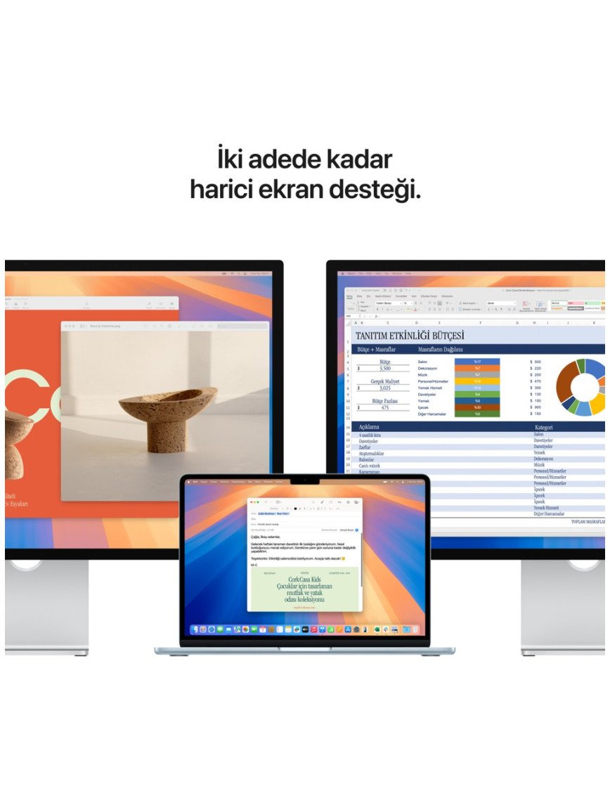 Apple MacBook Air M4 16GB 512GB SSD macOS 13" Taşınabilir Bilgisayar Gök Mavisi MC6U4TU/A