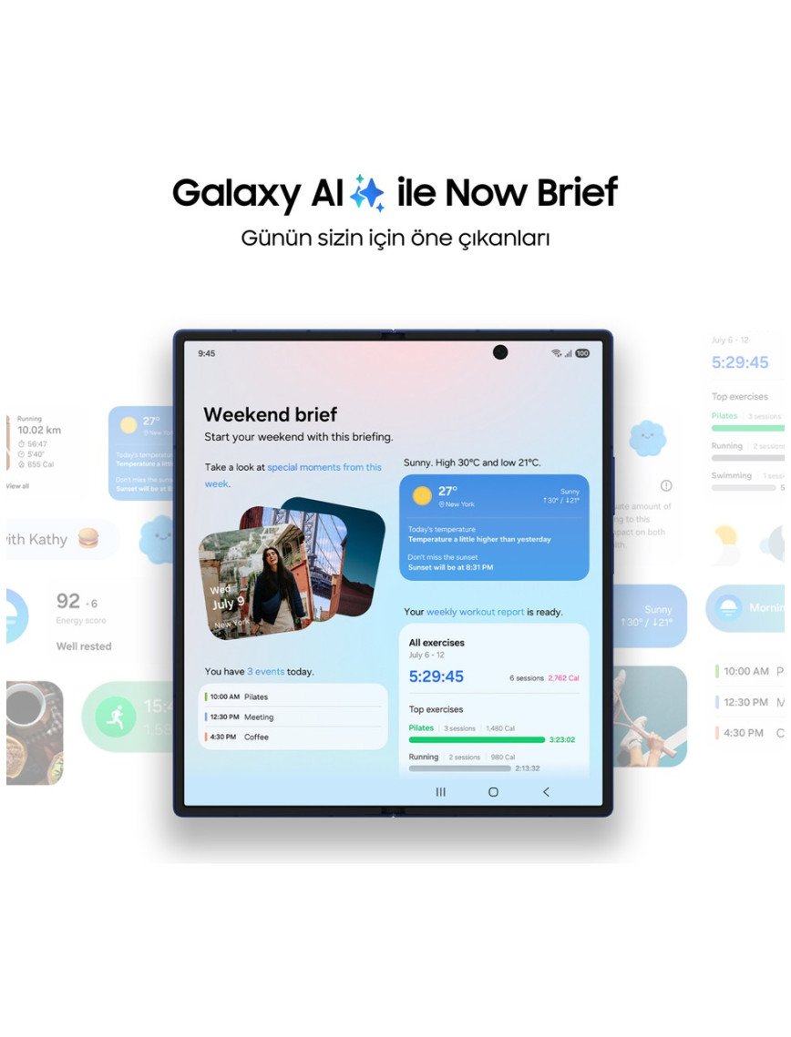 Samsung Galaxy Z Fold7 512 GB 12 GB Ram (Samsung Türkiye Garantili) Gümüş